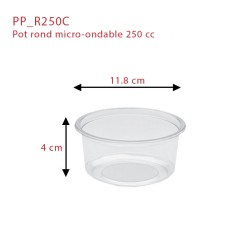 miniature Pot Rond Micro-Ondable