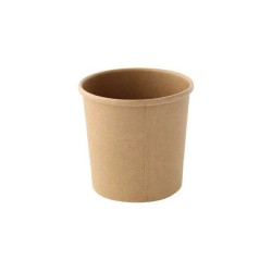 miniature Pot à Soupe Carton Kraft Brun