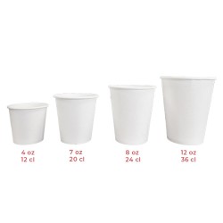 miniature Gobelet Carton Blanc