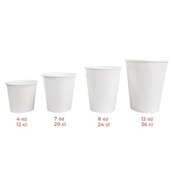 miniature Gobelet Carton Blanc