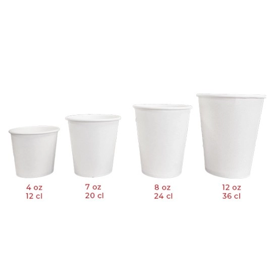 Gobelet Carton blanc 4 tailles