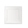 Assiette Pulpe Blanche Écologique Carrée