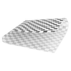miniature Sachet papier ouvert damier noir