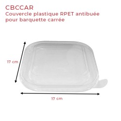 miniature Barquette alimentaire carton carrée kraft et noir