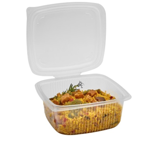 Barquette plastique salades Optipack, pour Boulangeries et Snacks  CONTENANCE CC 250 COLIS DE 600 DIM. mm 125 X 113 X 42