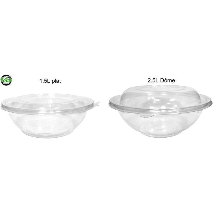 Bol Salade Plastique Rond Plat x2