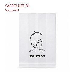 miniature Sac poulet papier blanc
