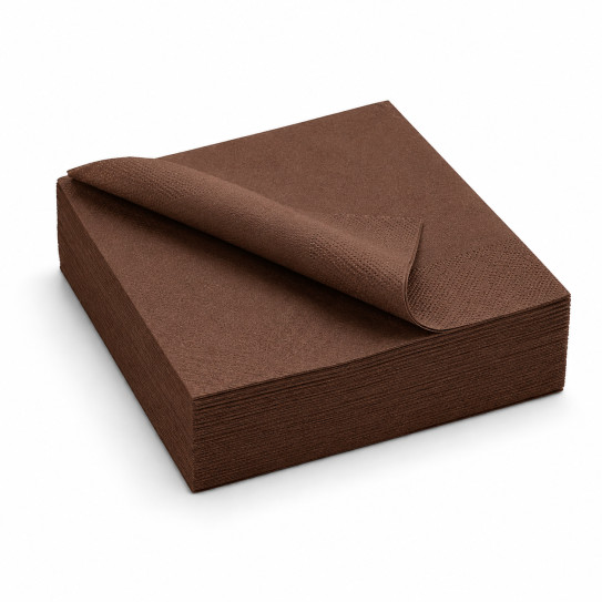 Serviette 2 plis 40x40 chocolat