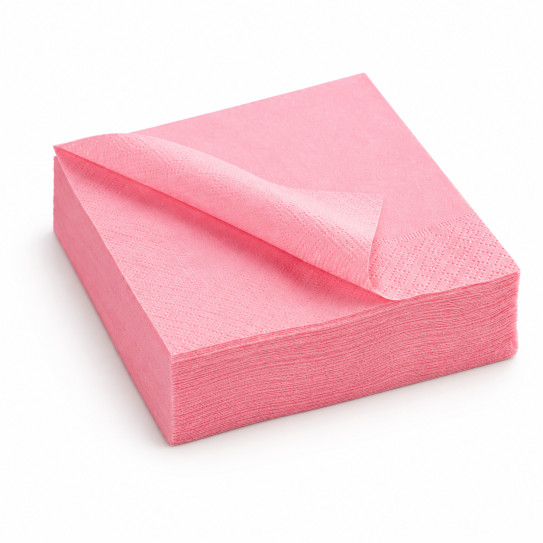 Serviette 2 plis 40x40 rose