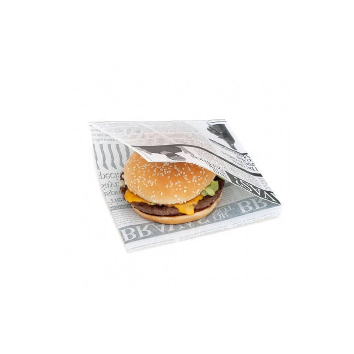 Sachet ingraissable ouvert burger Newspapers