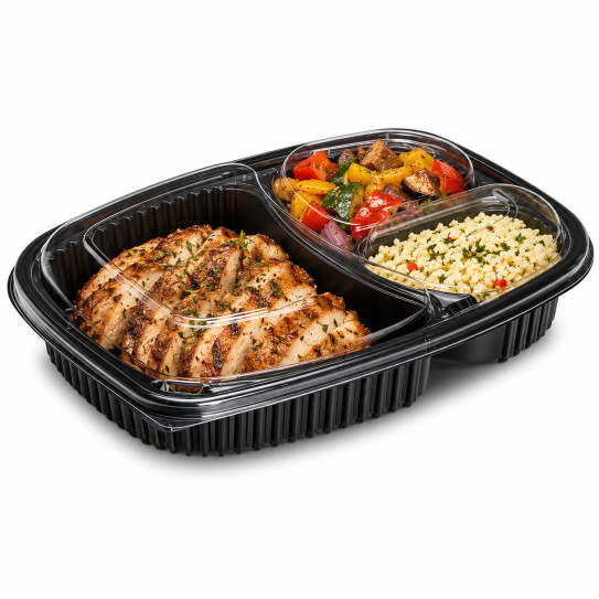 Barquette 3 compartiments Cookipack