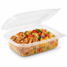 Barquette plastique micro-ondable à charnière