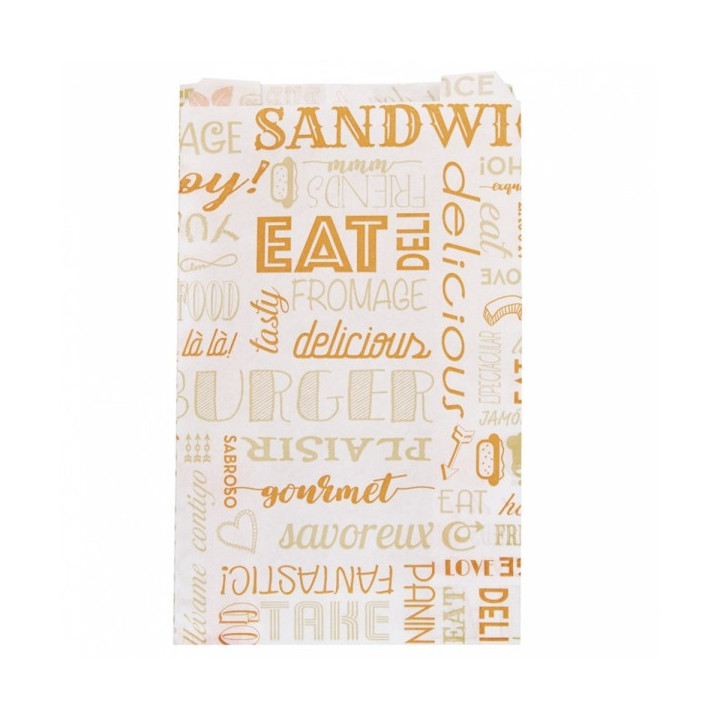 Sac Sandwich Papier Orange vide