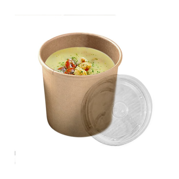 Pot à Soupe Carton Kraft Brun