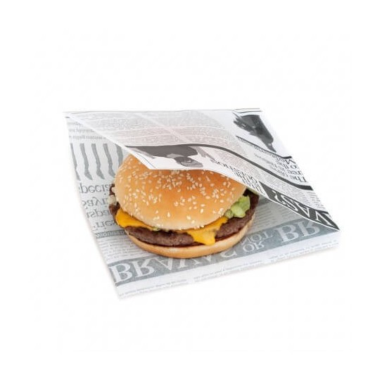 Sachet ingraissable ouvert burger Newspapers