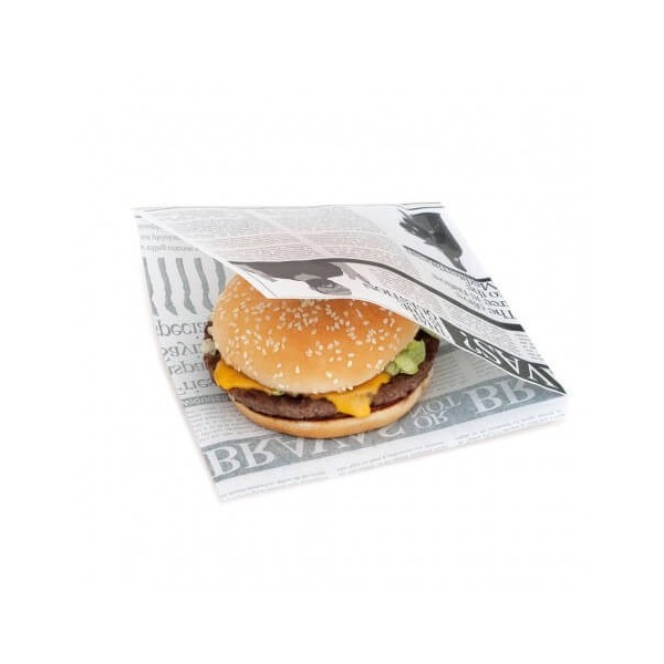 Sachet ingraissable ouvert burger Newspapers