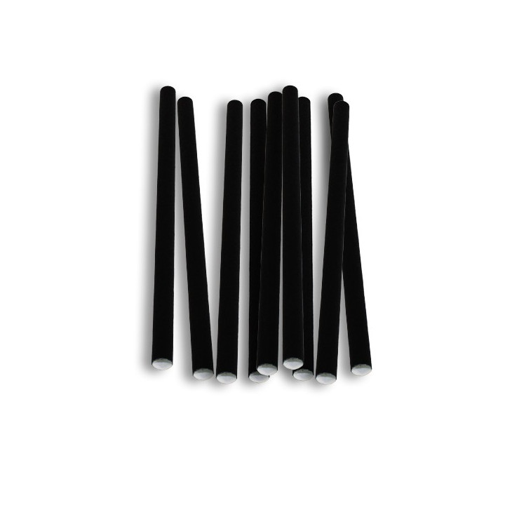 Pailles carton papier noir