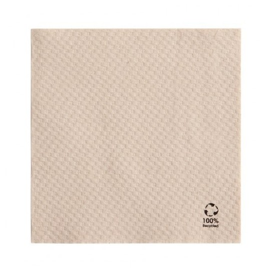 Serviette marron écologique 33x33