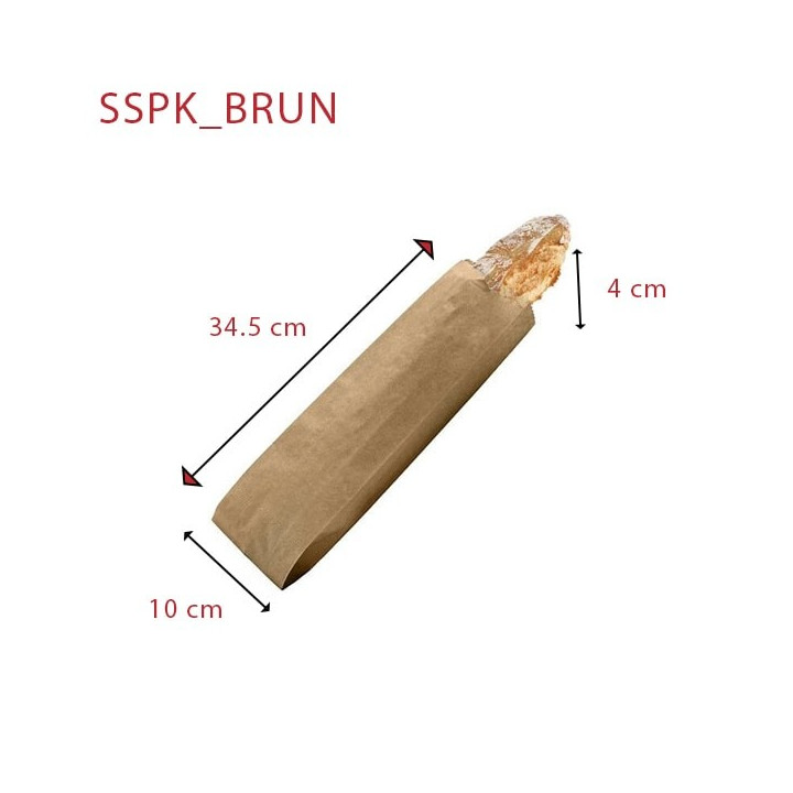 Sac Sandwich Papier Kraft dimensions