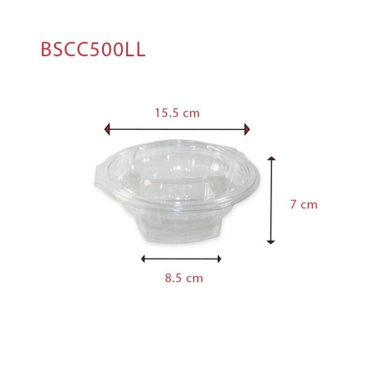 Bol Salade Plastique Charnière BSCC500LL dimensions