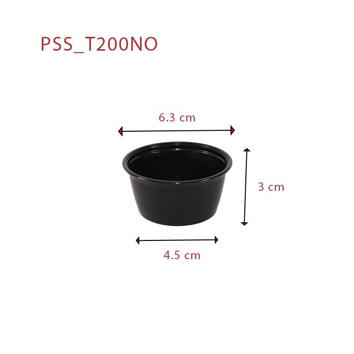 Pot à Sauce Noir 6cl PSS-T200NO