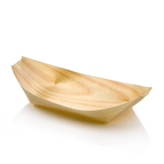 Barquette Bâteau Feuille de Bois emballage