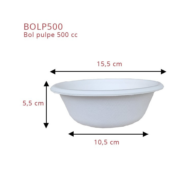 Bol-pulpe-rond-blanc-BOLP500 dimensions