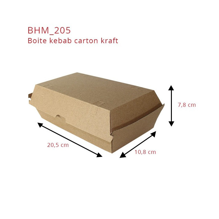 boite-carton-kebab-BHM_205 dimension