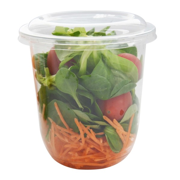 Bol salade Plastique Rond plat + Couvercle - SML Food Plastic