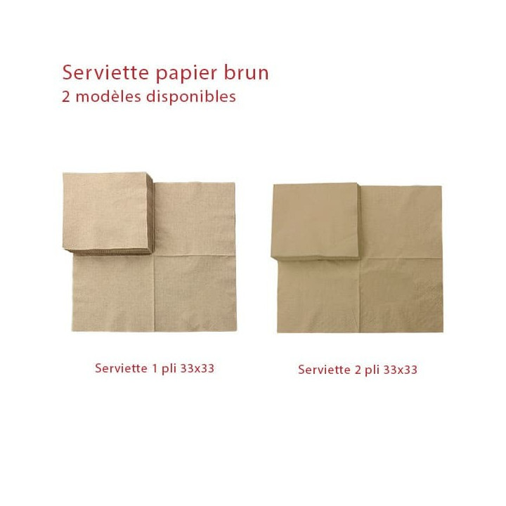 serviette en papier kraft modele