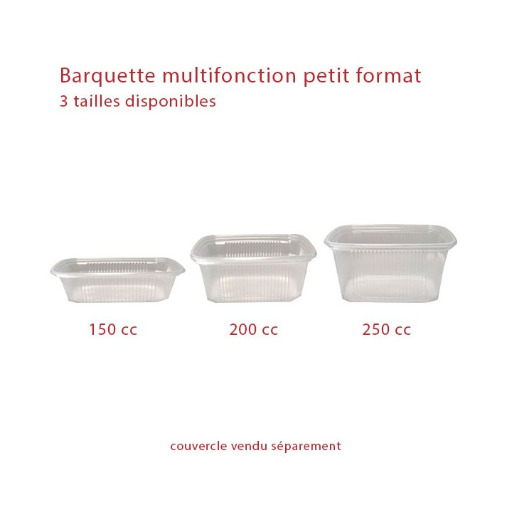 Barquette plastique Multifonction petit format
