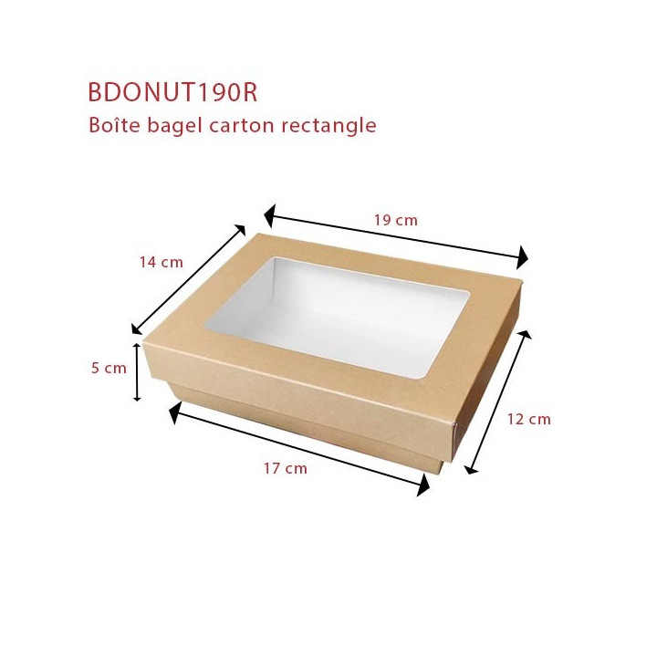 Boite carton bagel dimensions