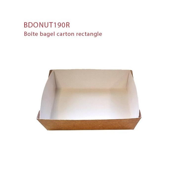 Boite Bagel Carton Rectangle sans couvercle