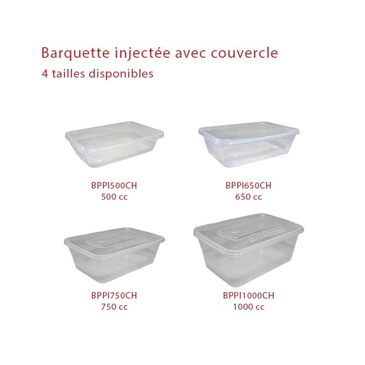 Barquette plastique injectée modèle