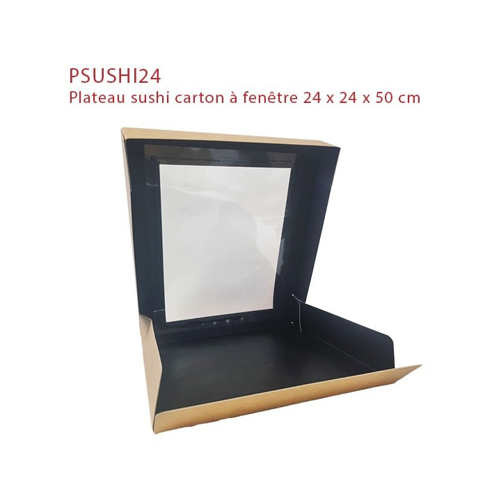 Plateau sushi carton fenêtre ouvert