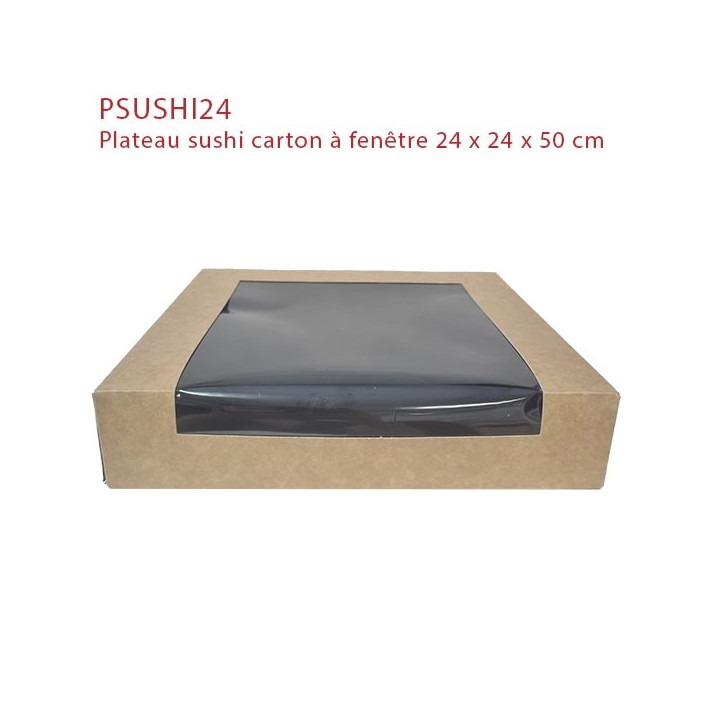 Plateau sushi carton fenêtre (emballage de face)