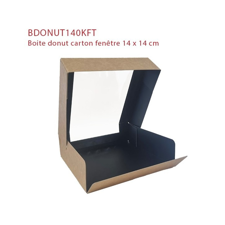 Boite carton donut fenêtre ouvert 14x14