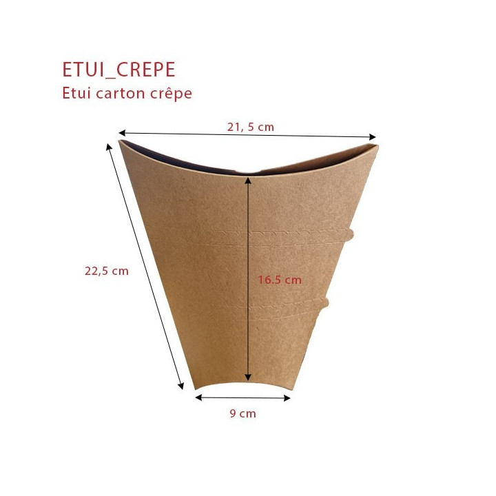étui crêpe kraft dimensions