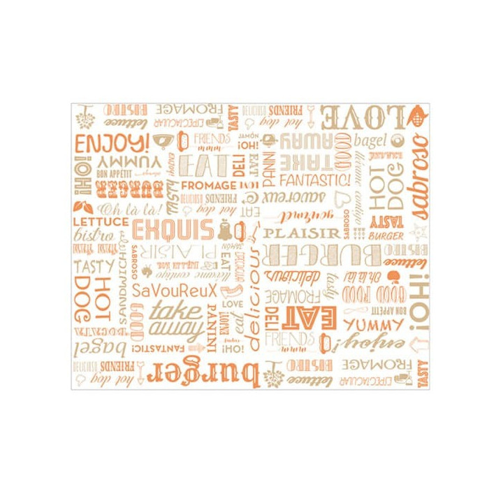 Papier ingraissable orange