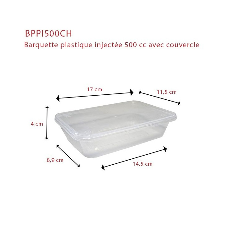 Barquette-plastique-injecté-couvercle 500 dimensions