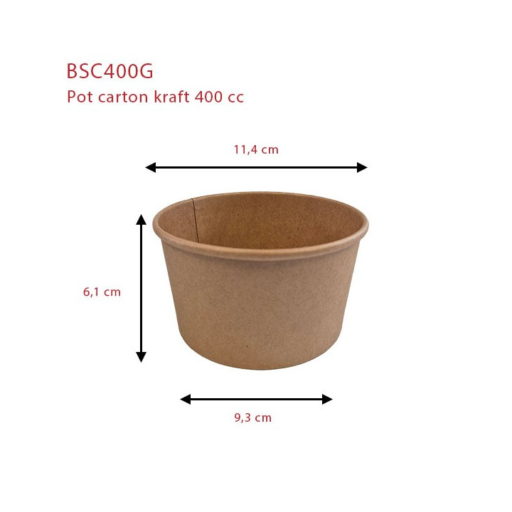 pot brun 400 cc dimensions