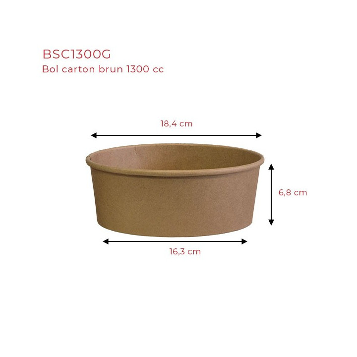 Bol Carton Brun 1300cc