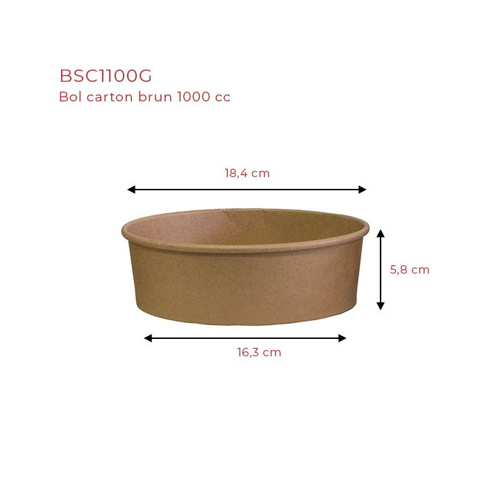 Bol Carton Brun 1100cc