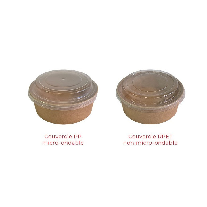 couvercle pp rpet bol carton brun