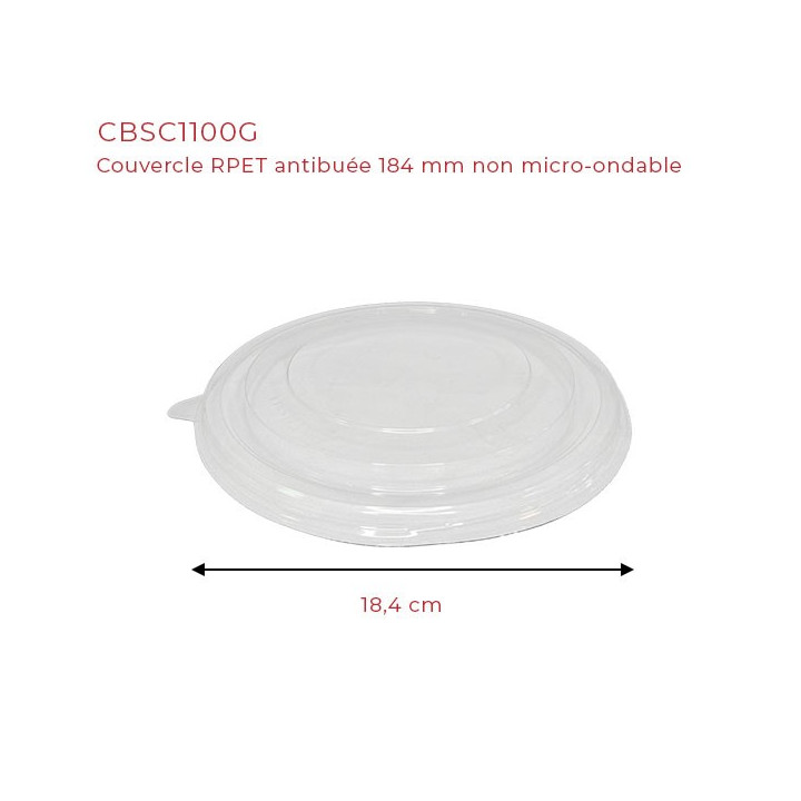 couvercle RPET 184 bol carton