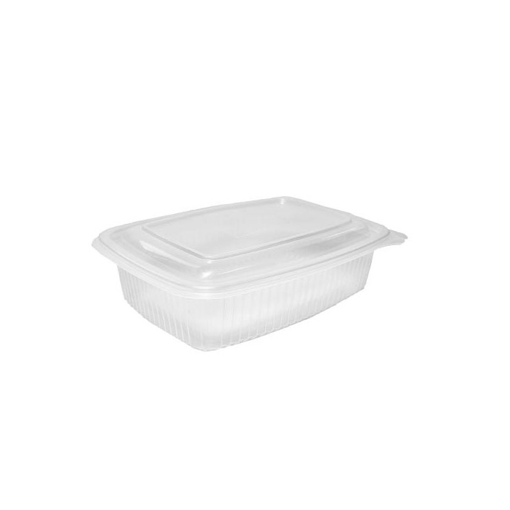 Barquette plastique micro-ondable à charnière 750 cc