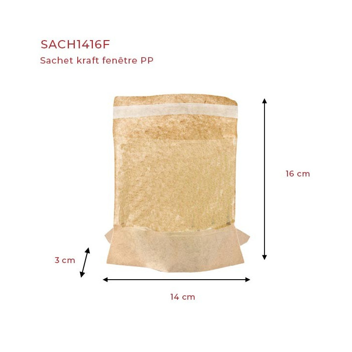 Sachet kraft fenêtre dimensions
