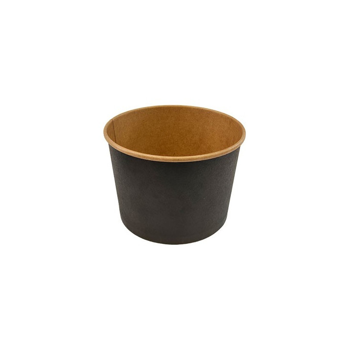 Pot kraft noir 480 cc