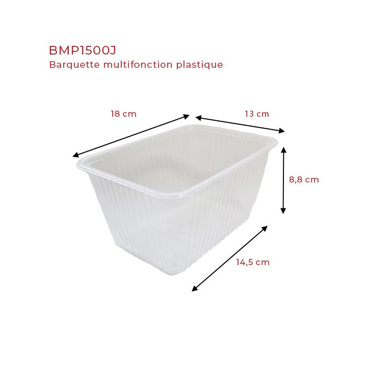 Barquette-alimentaire-plastique-multifonction-1500 cc dimensions