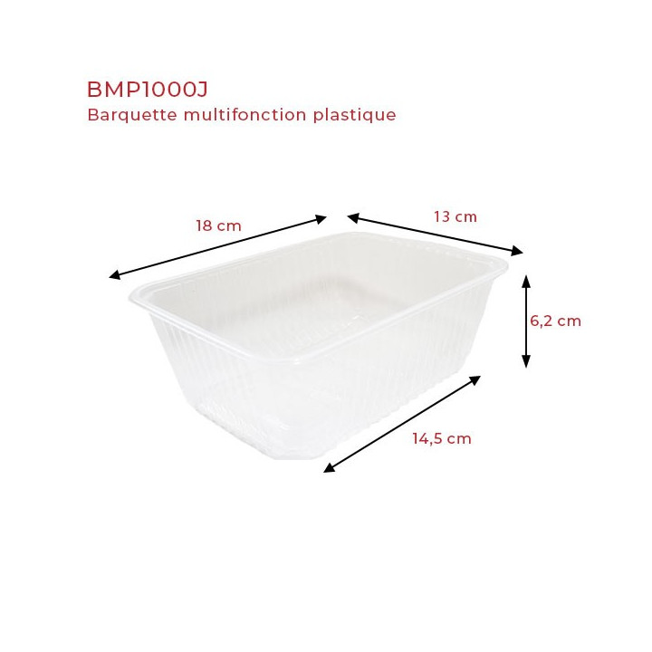 Barquette-alimentaire-plastique-multifonction-1000 cc dimensions
